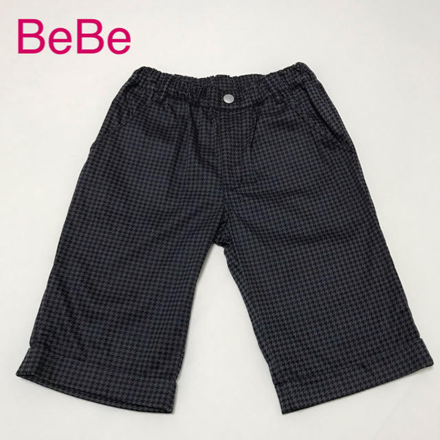 BeBe(ベベ)のハーフパンツ　グレー&ブラック キッズ/ベビー/マタニティのキッズ服男の子用(90cm~)(パンツ/スパッツ)の商品写真