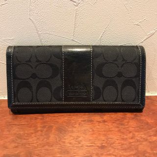 コーチ(COACH)のCOACH コーチ レザー×キャンバス シグネチャー  長財布 used(財布)