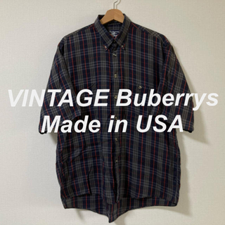バーバリー(BURBERRY)のバーバリー　BURBERRY シャツ　半袖　Mサイズ　USA製(シャツ)