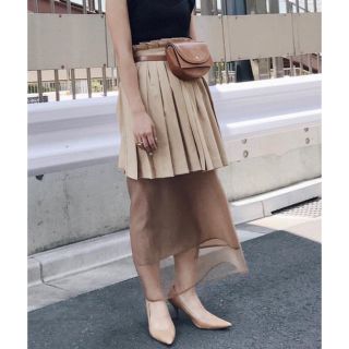 アメリヴィンテージ(Ameri VINTAGE)のameri vintage PLEATS UNDER SHEER SKIRT(ロングスカート)