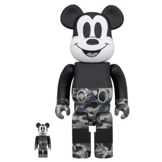 アベイシングエイプ(A BATHING APE)のBE@RBRICK mickey mouse bape(ぬいぐるみ/人形)