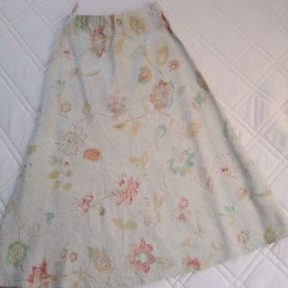 ローラアシュレイ(LAURA ASHLEY)のLAURA ASHLEY　麻スカート(ロングスカート)