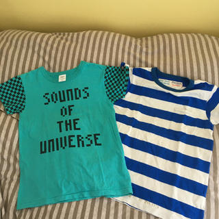 グルービーカラーズ(Groovy Colors)のグルーヴィーカラーズ&デニムダンガリー Tシャツ二枚セット(Tシャツ/カットソー)