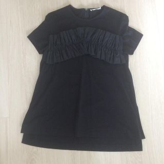 バーニーズニューヨーク(BARNEYS NEW YORK)のREYC トップス 34 ブラック(Tシャツ(半袖/袖なし))