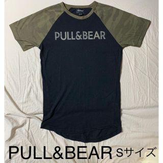 pull&bear プルアンドベアー　Tシャツ　迷彩柄　黒　夏服　S(Tシャツ(半袖/袖なし))