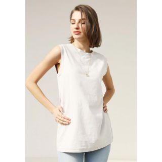 アリシアスタン(ALEXIA STAM)のアリシアスタンBack Crossed Button Tank Top ホワイト(タンクトップ)