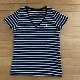 ラルフローレン(Ralph Lauren)のラルフローレン　ＶネックボーダーＴシャツ　(Tシャツ(半袖/袖なし))