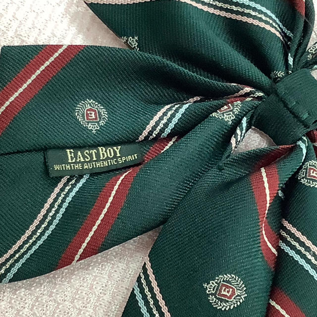 EASTBOY(イーストボーイ)のお値下げ！送料無料！イーストボーイ制服リボンスクール高校生グリーン系 レディースのファッション小物(ネクタイ)の商品写真