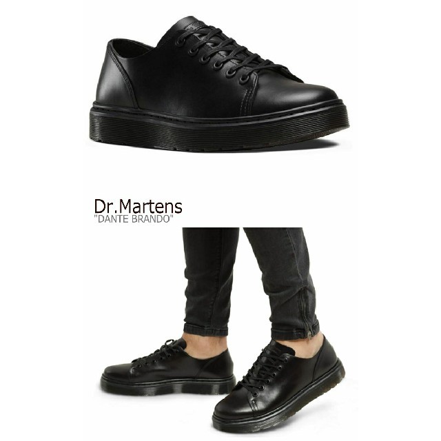 Dr.Martens(ドクターマーチン)の定14040円限定トリプルブラック!ドクターマーチン牛革レザースニーカー メンズの靴/シューズ(スニーカー)の商品写真