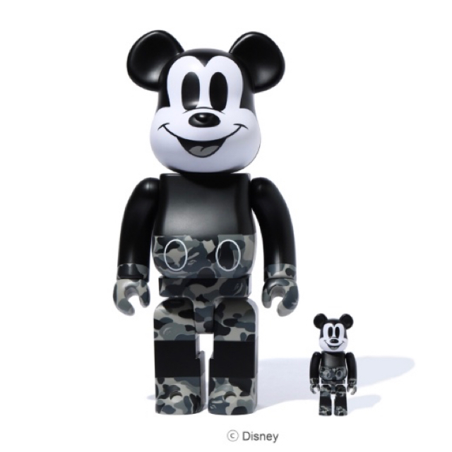 おもちゃ/ぬいぐるみMICKEY MOUSE × BAPE BE@RBRICK 100% 400%