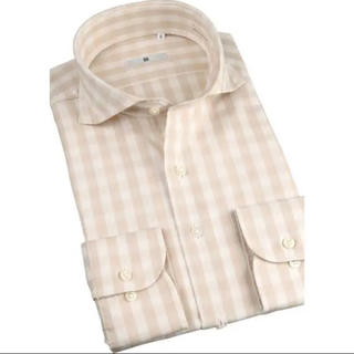 スーツカンパニー(THE SUIT COMPANY)のスーツセレクトドレスシャツ/ベージュ＆アイボリー×チェックL(41-86)新品(シャツ)