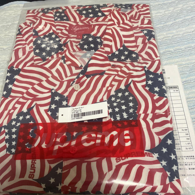 Supreme(シュプリーム)のsupreme Flags Rayon S/S Shirt L 星条旗 赤 メンズのトップス(シャツ)の商品写真