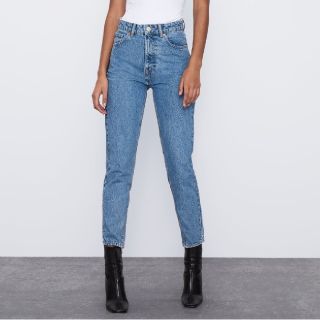 ZARA - ZARA マムフィットデニムパンツ ブルー 32サイズ 新品の通販 by ...