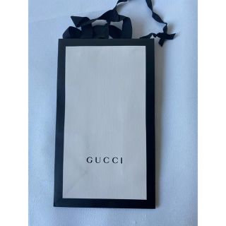 グッチ(Gucci)の訳あり未使用品！GUCCI グッチ ショッパー ショップ袋 白×黒 紙袋(ショップ袋)