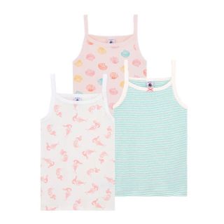 プチバトー(PETIT BATEAU)のMMKママ様専用♡8ansプチバトー プリントキャミソール３枚組（マーメイド）(下着)