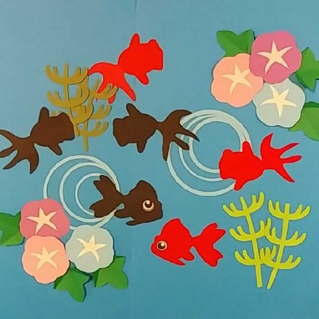 壁面飾り 保育壁面 夏 金魚 朝顔の通販 By おはな S Shop ラクマ