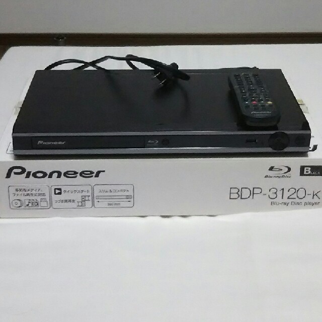 Pioneer(パイオニア)のパイオニアブルーレイディスクプレイヤーBDP-3120-K スマホ/家電/カメラのテレビ/映像機器(ブルーレイプレイヤー)の商品写真