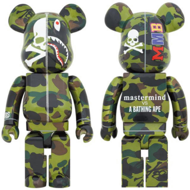 A BATHING APE(アベイシングエイプ)のmastermind VS BAPE®️ BE@RBRICK 1000%  エンタメ/ホビーのフィギュア(その他)の商品写真