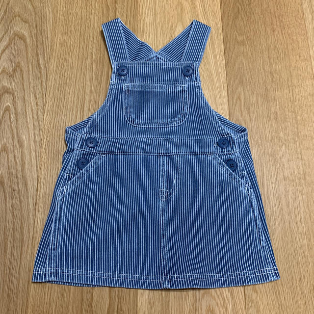 MUJI (無印良品)(ムジルシリョウヒン)の無印　ジャンパースカート　80 キッズ/ベビー/マタニティのベビー服(~85cm)(ワンピース)の商品写真