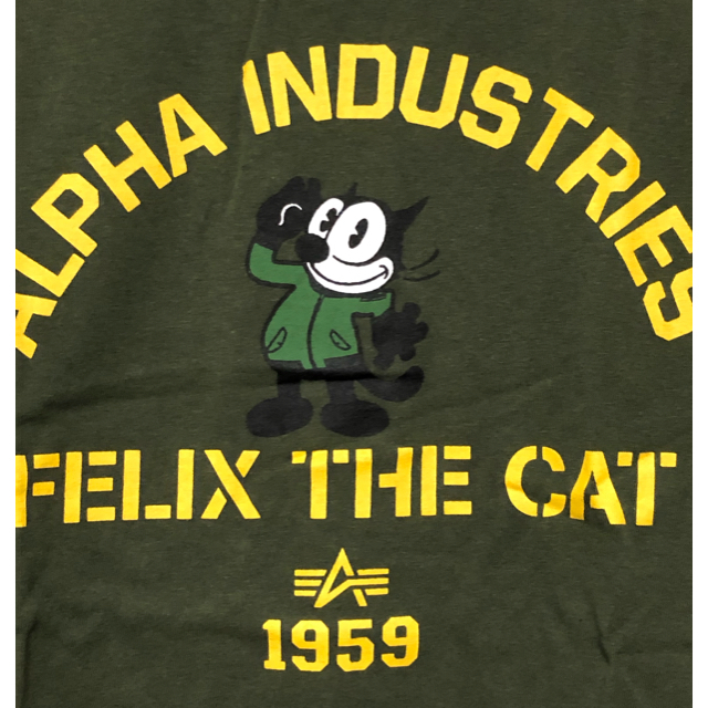 ALPHA INDUSTRIES(アルファインダストリーズ)の新品★ALPHA × フィリックスプリントＴシャツ Sサイズ メンズのトップス(Tシャツ/カットソー(半袖/袖なし))の商品写真