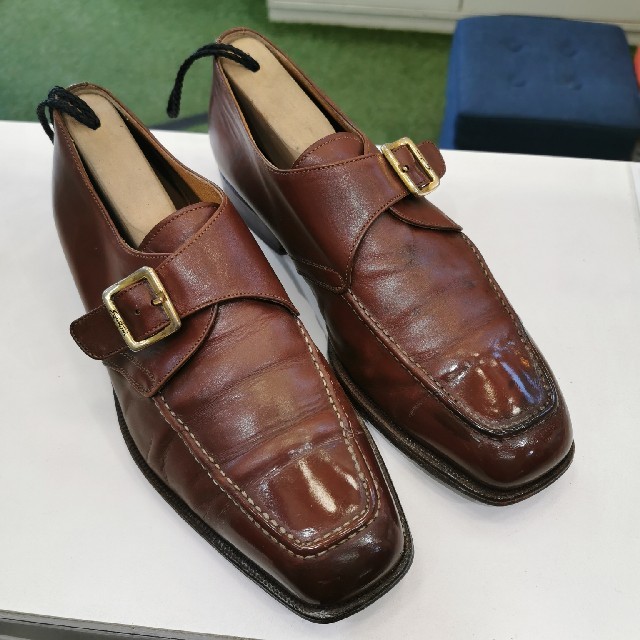 ☆【美品・送料無料】☆　サントーニ Santoni シングルモンク　UK6