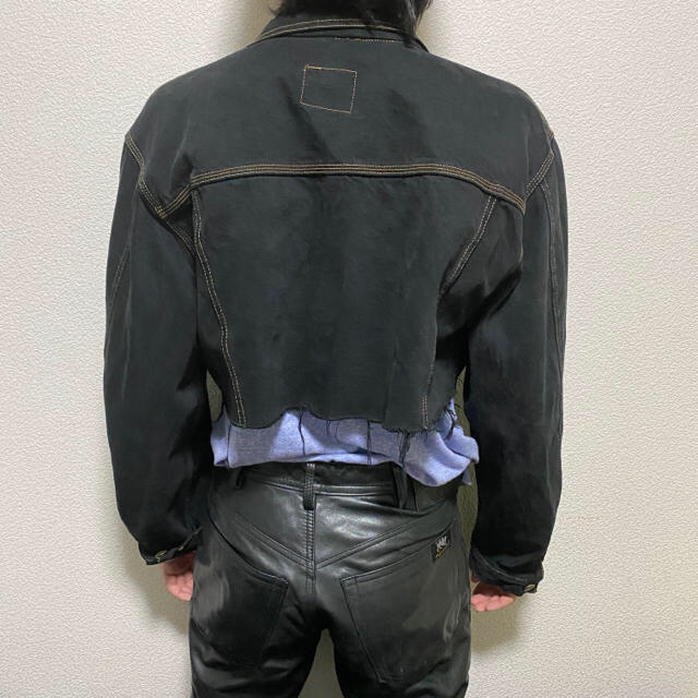 vintage ショート丈 リメイク デニムジャケット Gジャン