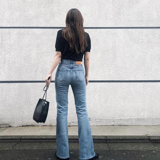 【7月26日まで値下げ】moussy mvs flare denimレディース