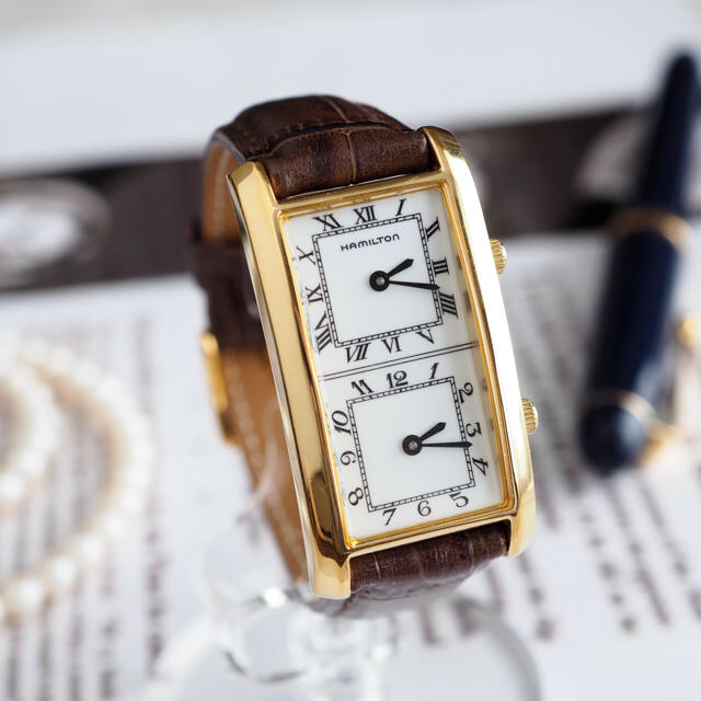 【超特価sale開催！】 Hamilton - 極美品♦︎ハミルトン トラベラー 新品ベルト クォーツ♦︎オメガ ドレステリア 腕時計