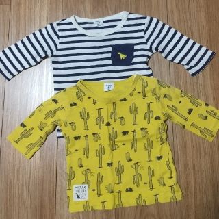 アカチャンホンポ(アカチャンホンポ)のベビー 七分袖Tシャツ 2枚セット 80cm(Ｔシャツ)