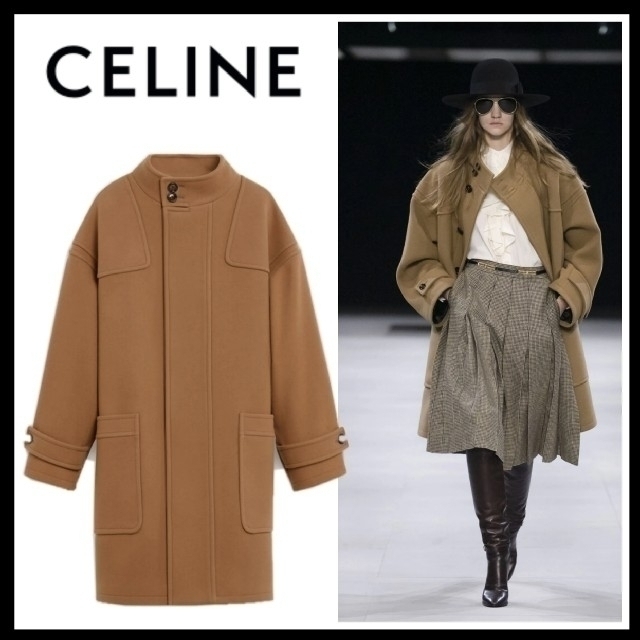 celine(セリーヌ)の8/11まで値下げ セリーヌ 19AW美品 オーバーサイズダッフルコート レディースのジャケット/アウター(ロングコート)の商品写真