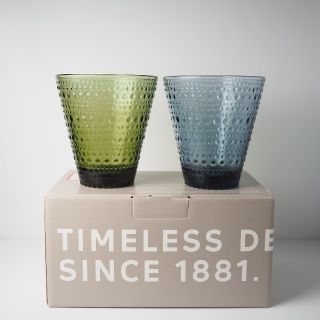 イッタラ(iittala)の【新品】iittala　カステヘルミ　タンブラー（レイン・モスグリーン）2個(グラス/カップ)