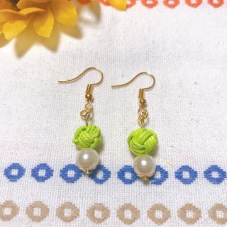 あわじ玉ピアス（グリーン）(ピアス)