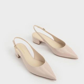 チャールズアンドキース(Charles and Keith)のブロックヒール スリングバックパンプス  チャールズアンドキース(ハイヒール/パンプス)