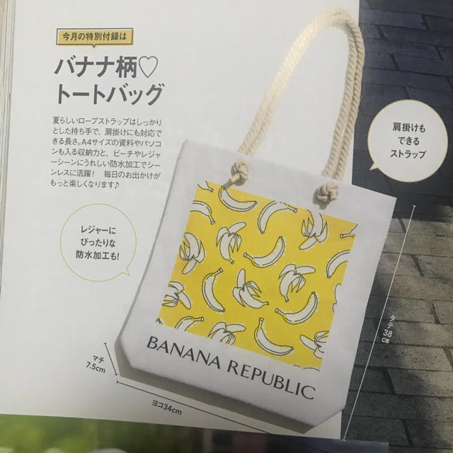 Banana Republic(バナナリパブリック)のGINGER付録★バナリパブリック トートバッグ レディースのバッグ(トートバッグ)の商品写真