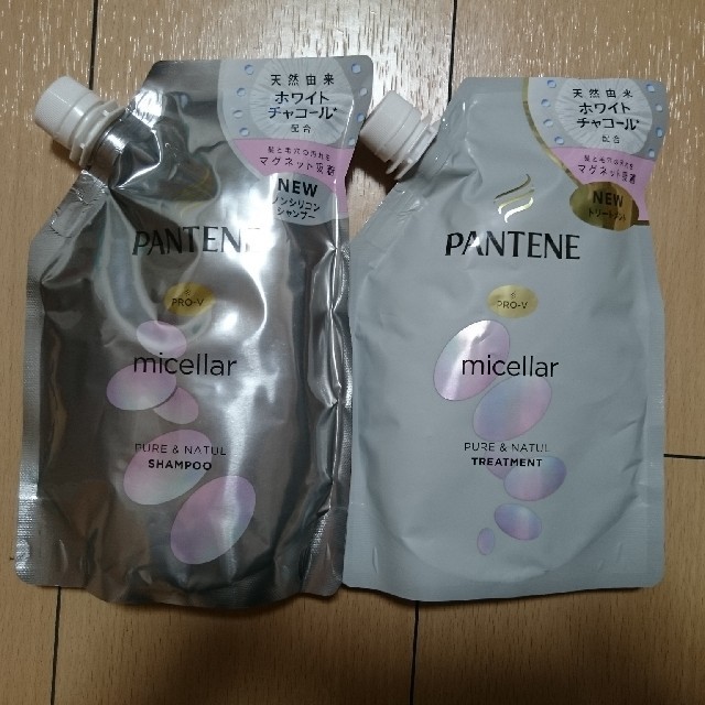 PANTENE(パンテーン)の白 ミセラー ピュア＆ナチュル パンテーン シャンプー&トリートメント  詰め替 コスメ/美容のヘアケア/スタイリング(シャンプー)の商品写真