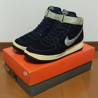 ナイキ(NIKE)の1994 NIKE AIR FORCE 1 HIGH CVS SC (黒×銀)(スニーカー)