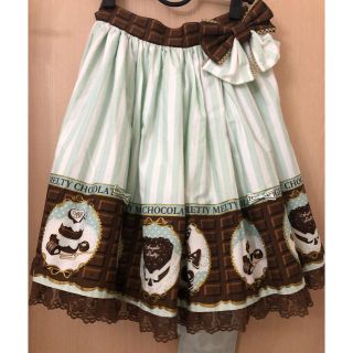 アンジェリックプリティー(Angelic Pretty)の【未使用タグ付き】Melty Chocolate/メルティチョコレートスカート(ひざ丈スカート)