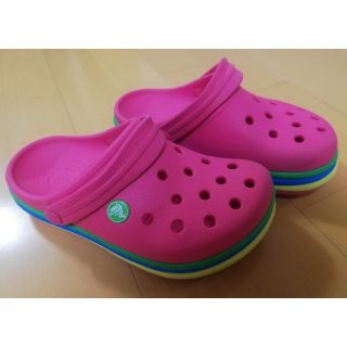 クロックス(crocs)のクロックス☆クロックバンド レインボー キッズ・ジュニア【J3(21cm) 】(サンダル)