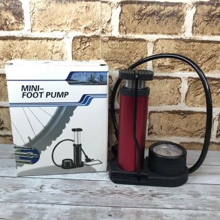 空気入れ 自転車 ボール バイク 仏式 フランス式 米式 携帯 ポンプ レッド(工具/メンテナンス)