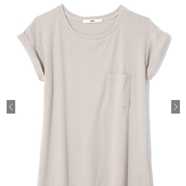 GRL(グレイル)の【GRL】〈未使用〉ロールアップ袖ポケット付きTシャツ[ze349] レディースのトップス(Tシャツ(半袖/袖なし))の商品写真