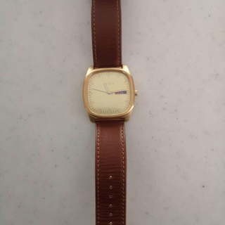 ニクソン(NIXON)のニクソン　ゴールド革ベルト　腕時計(腕時計(アナログ))