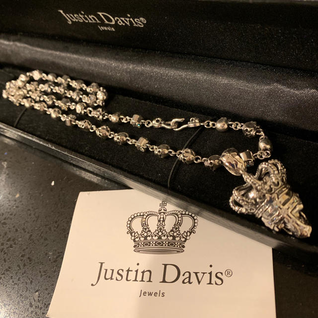 新品◇JUSTIN DAVIS◇スカルネックレスセット◇50cm◇希少セット