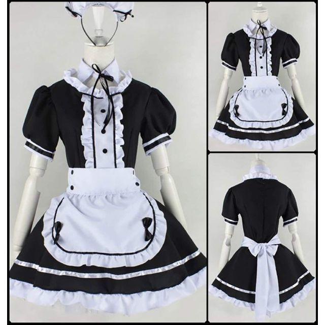 4点セット][Lサイズ] メイド服 ふわっとノリノリ夢気分 スタイリッシュ