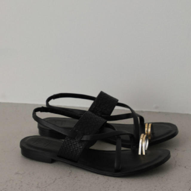 【新品未使用】RIM ARK Emboss low heel sandal L