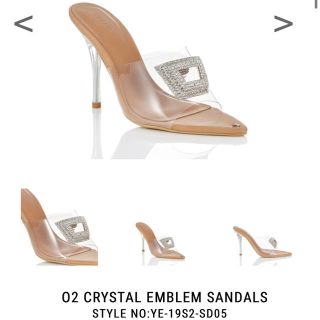 イエローブーツ(Yellow boots)のO2 CRYSTAL EMBLEM SANDALS (サンダル)