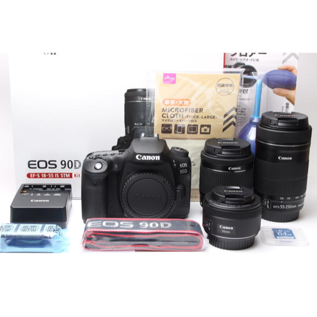 【 新品 未使用✨保証付き❣️】 EOS 90D 大特価！！トリプルレンズセット