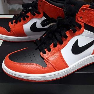 ナイキ(NIKE)のジョーダン1   ORANGE/BLACK  27センチ　AIR JORDAN(スニーカー)