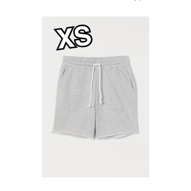 H&M(エイチアンドエム)の新品 H&M 切りっぱなし ハーフパンツ XS メンズ ショートパンツ グレー メンズのパンツ(ショートパンツ)の商品写真