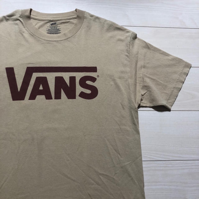 VANS(ヴァンズ)のVANS Tシャツ　ベージュ　Lサイズ　ビッグシルエット　バンズ メンズのトップス(Tシャツ/カットソー(半袖/袖なし))の商品写真