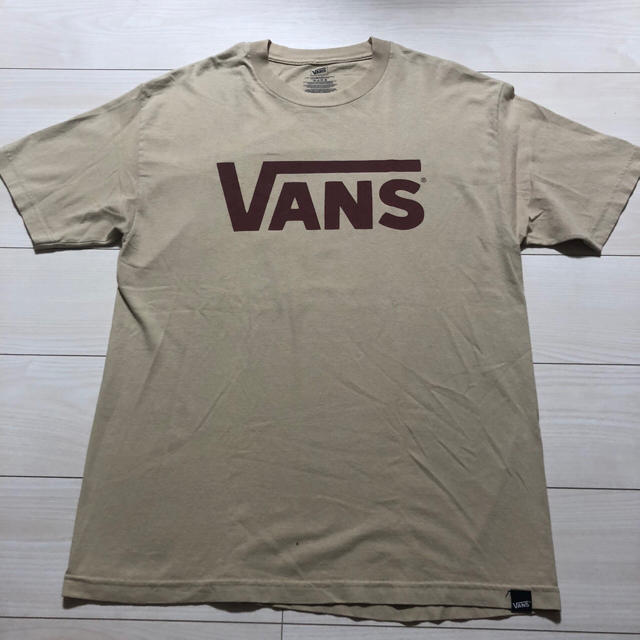 VANS(ヴァンズ)のVANS Tシャツ　ベージュ　Lサイズ　ビッグシルエット　バンズ メンズのトップス(Tシャツ/カットソー(半袖/袖なし))の商品写真